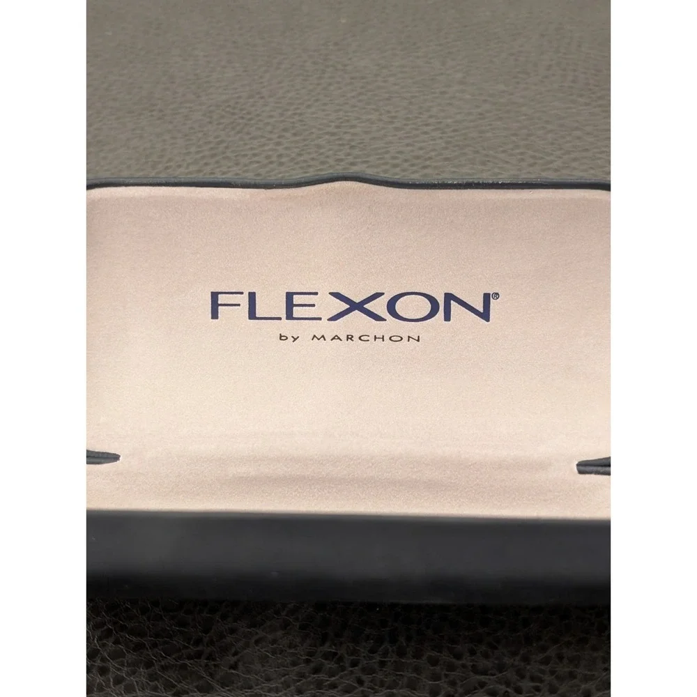 Genuine Flexon Designer Eyeglass Sunglass Hard Shell Case Dark Blue / Charcoal